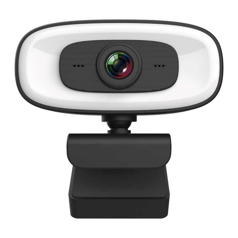 Zore PC-10 2K HD Görüntü Kaliteli Mikrofonlu Işıklı Tak Çalıştır Webcam Beyaz