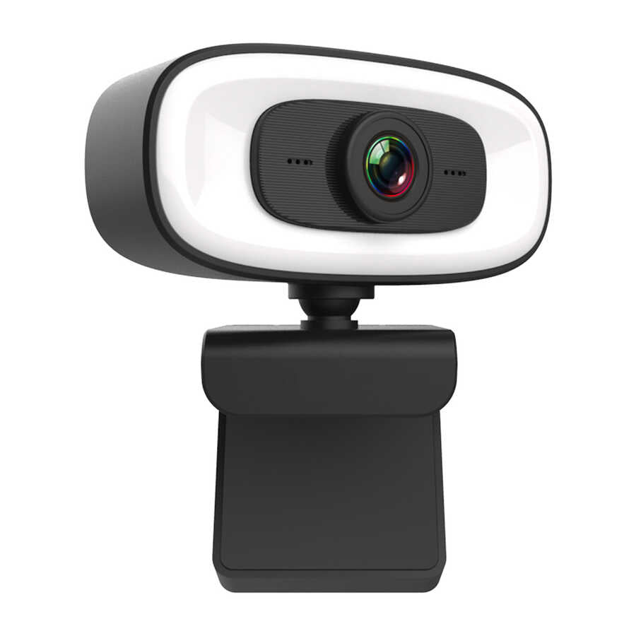 Zore PC-10 2K HD Görüntü Kaliteli Mikrofonlu Işıklı Tak Çalıştır Webcam Beyaz