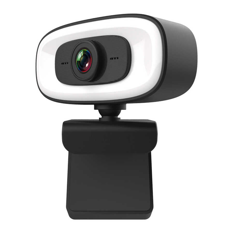 Zore PC-10 2K HD Görüntü Kaliteli Mikrofonlu Işıklı Tak Çalıştır Webcam Beyaz