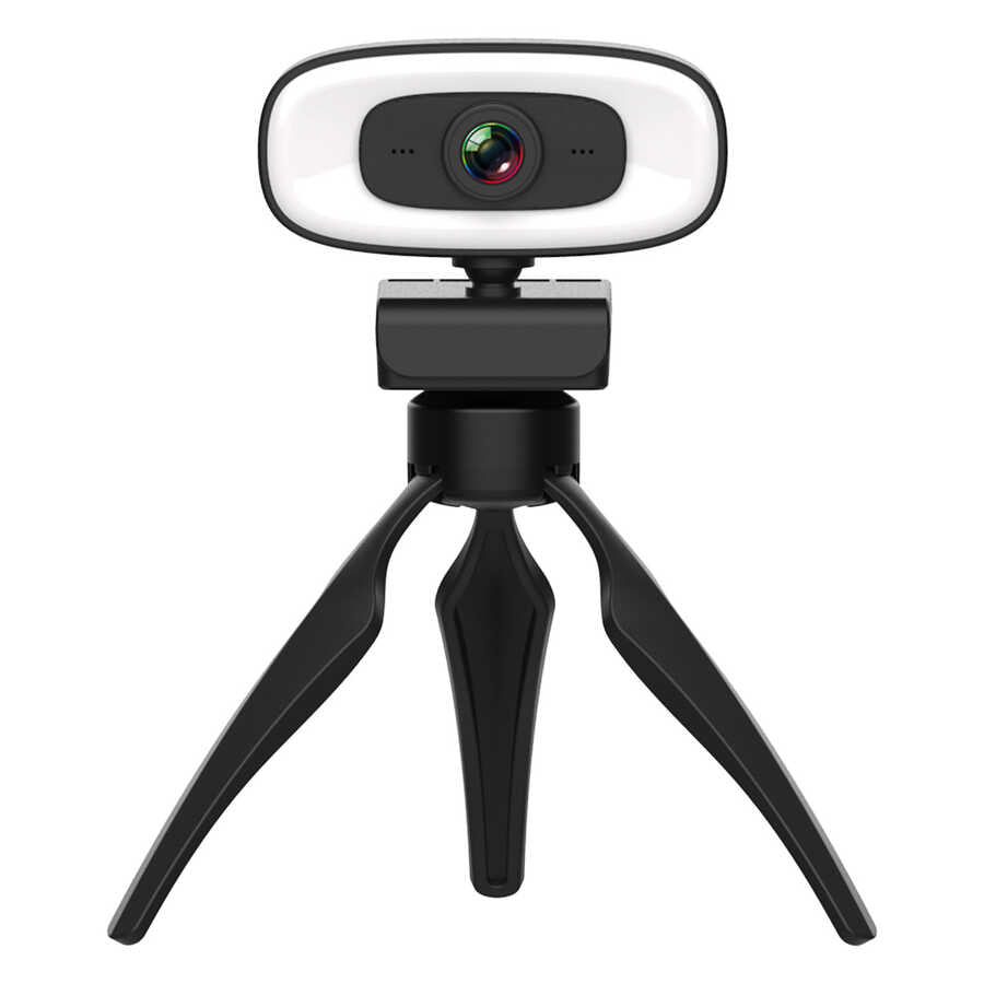 Zore PC-10 2K HD Görüntü Kaliteli Mikrofonlu Işıklı Tak Çalıştır Webcam Beyaz