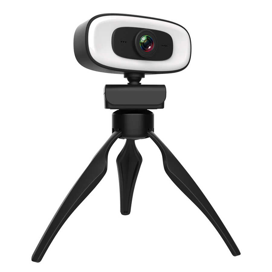 Zore PC-10 2K HD Görüntü Kaliteli Mikrofonlu Işıklı Tak Çalıştır Webcam Beyaz