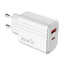Zore Play Serisi PL06 Type-C 2in1 Seyahat Şarj Aleti 20W Beyaz