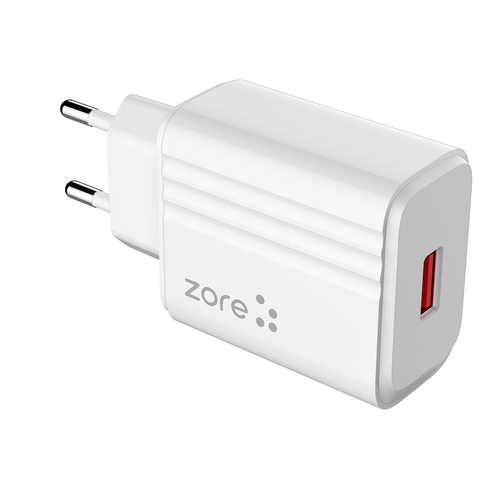 Zore Play Serisi PL1 Lightning 2in1 Seyahat Şarj Aleti 12W Beyaz
