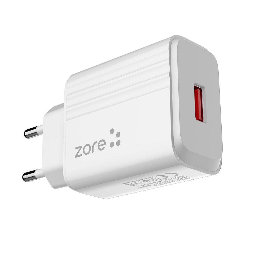Zore Play Serisi PL1 Lightning 2in1 Seyahat Şarj Aleti 12W Beyaz