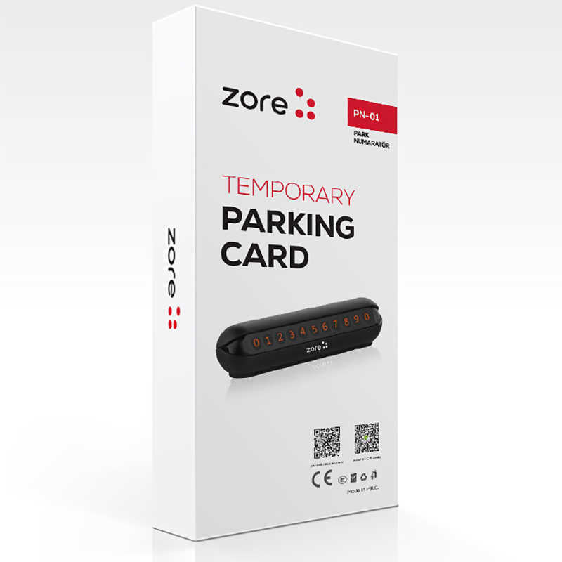 Zore PN-01 Araç Park Numaratörü Siyah