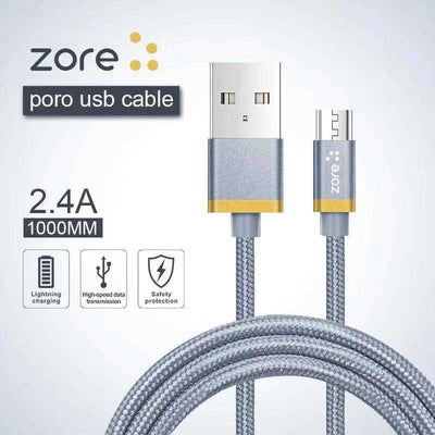Zore Poro Micro Usb Kablo 1M Siyah-Gold