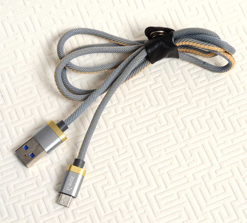 Zore Poro Micro Usb Kablo 1M Gold-Gri
