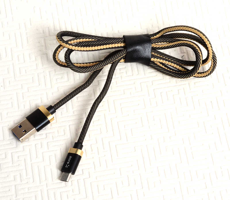 Zore Poro Micro Usb Kablo 1M Siyah-Gold
