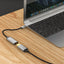 Zore QG05 8K 60 Hz Görüntü Kalitesi Type-C to HDMI Dönüştürücü 15cm Gri