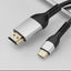 Zore QG06 8K 60 Hz Görüntü Kalitesi Type-C to HDMI Kablo 1.8M Gri