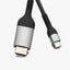 Zore QG06 8K 60 Hz Görüntü Kalitesi Type-C to HDMI Kablo 1.8M Gri