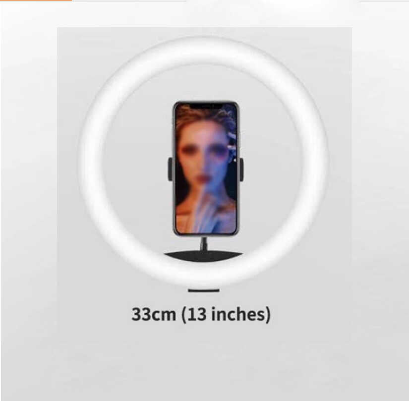 Zore RGB MJ-33 Işıklı Telefon Tutucu Ring Light Siyah