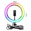 Zore RGB MJ-33 Işıklı Telefon Tutucu Ring Light Siyah