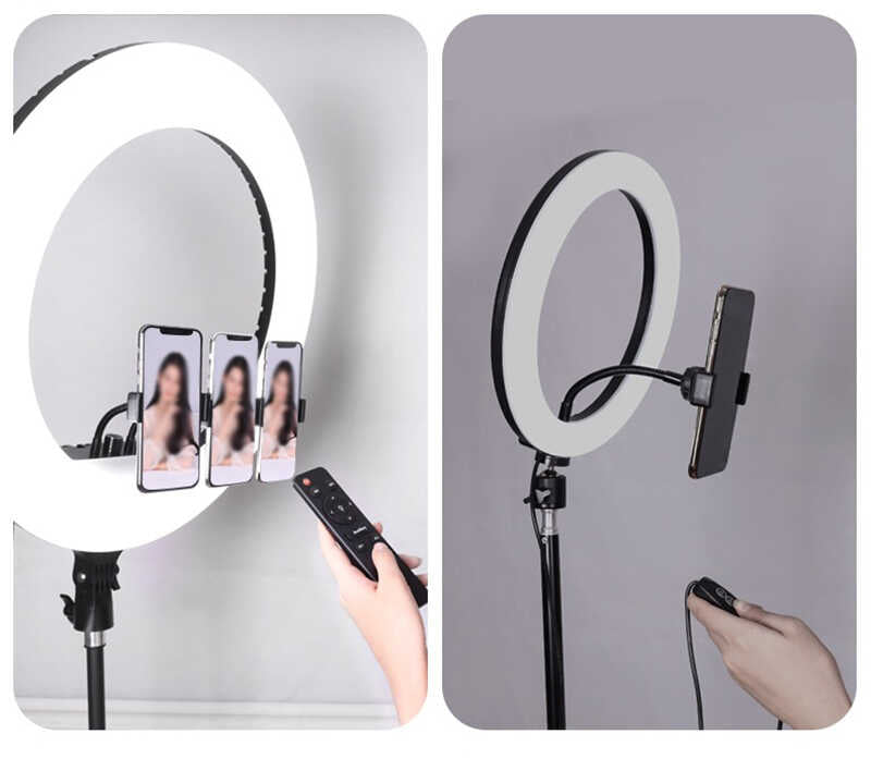 Zore RL-21 Işıklı Telefon Tutucu Ring Light Siyah