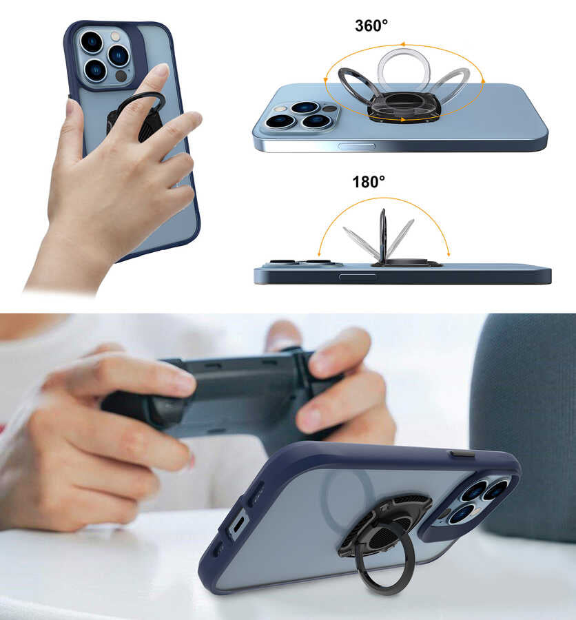 Zore RNG-27 Ring Telefon Yüzük Tutucu Aparat Siyah