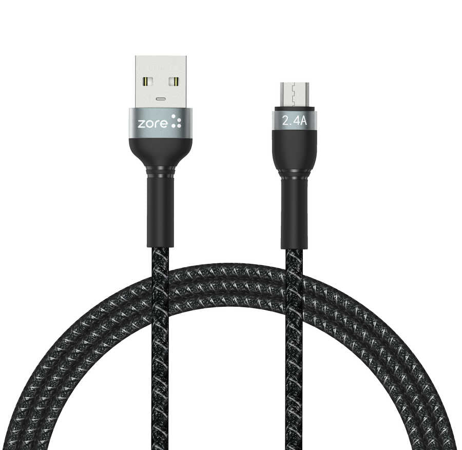 Zore Shira Serisi Micro USB Kablo 1m Siyah