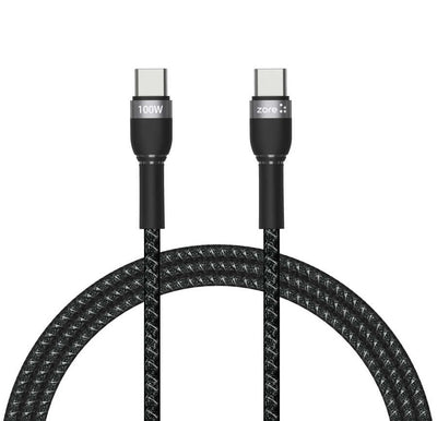 Zore Shira Serisi Type-C to Type-C PD Kablo 1m Siyah