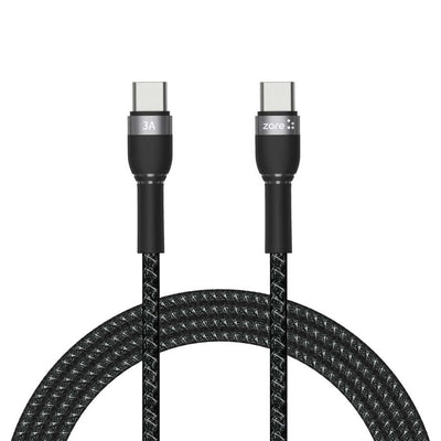 Zore Shira Serisi Type-C to Type-C PD Kablo 2m Siyah