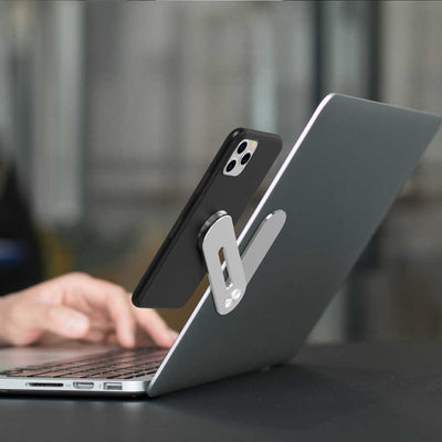 Zore SJ05 Laptop - Monitör Telefon Tutucu Gümüş