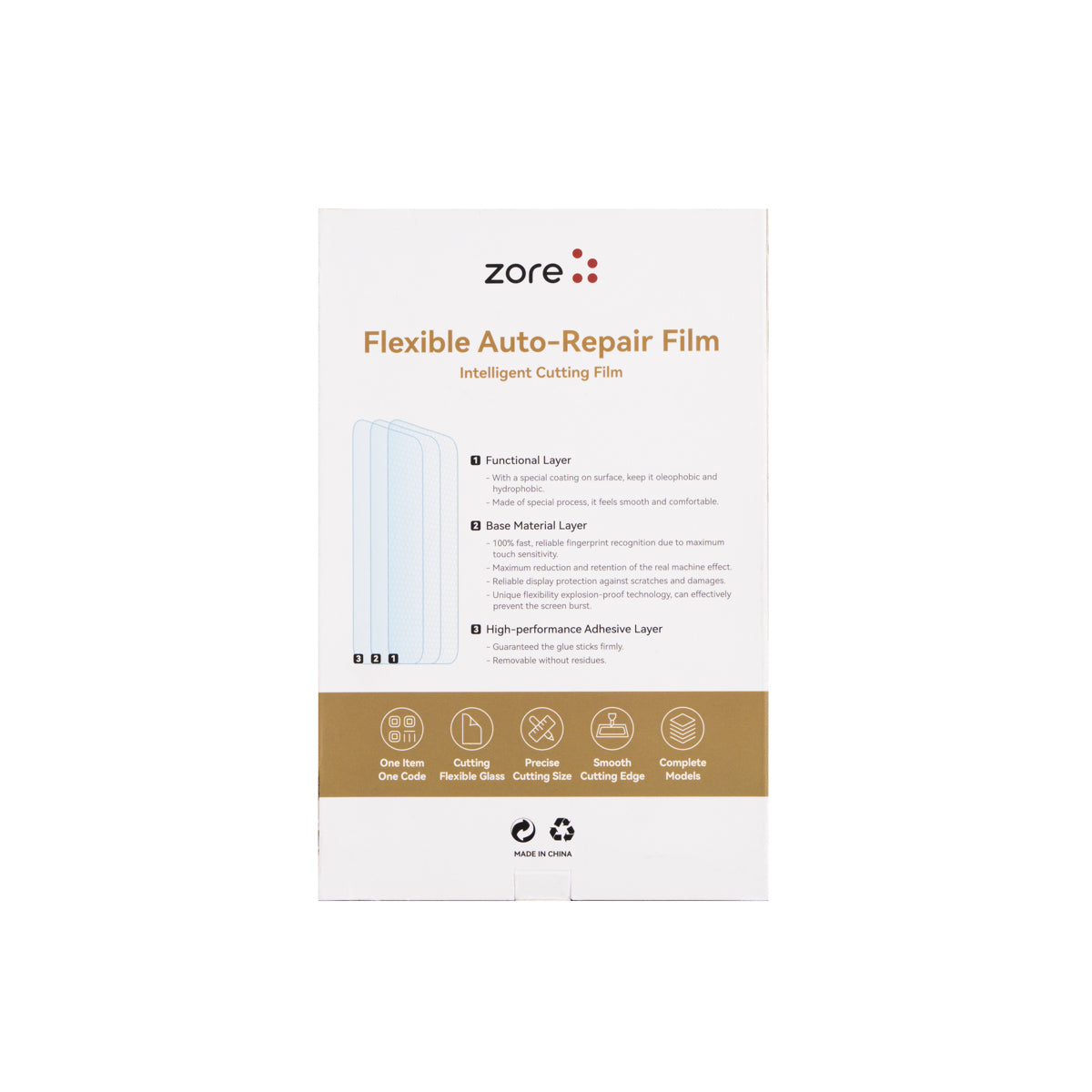 Zore Special Edition EPU Auto-Repair Clear Ekran Koruyucu 196mmx125mm 50 Adet Şeffaf