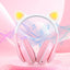 Zore STN-28 Pro Cat Ear Design RGB Light Bluetooth Headphones Pink