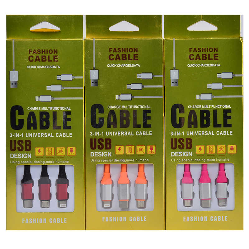 Zore Suffie MTL 3 in 1 Usb Kablo Turuncu