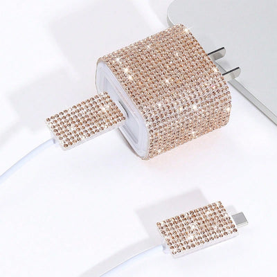 Zore Stone Charger Protector 4in1 Set Gold 