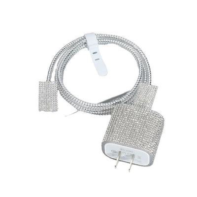 Zore Stone Charger Protector 4in1 Set Silver 