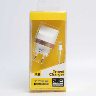 Zore Tiger 2000 Mah 2 in 1 Lightning Ev Şarj Seti Beyaz
