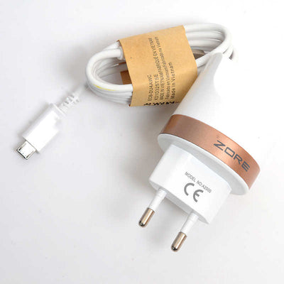 Zore Tiger 2000 Mah 2 in 1 Micro Ev Şarj Seti Beyaz