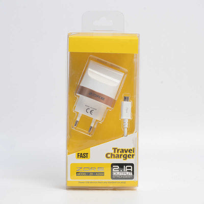 Zore Tiger 2000 Mah 2 in 1 Micro Ev Şarj Seti Beyaz