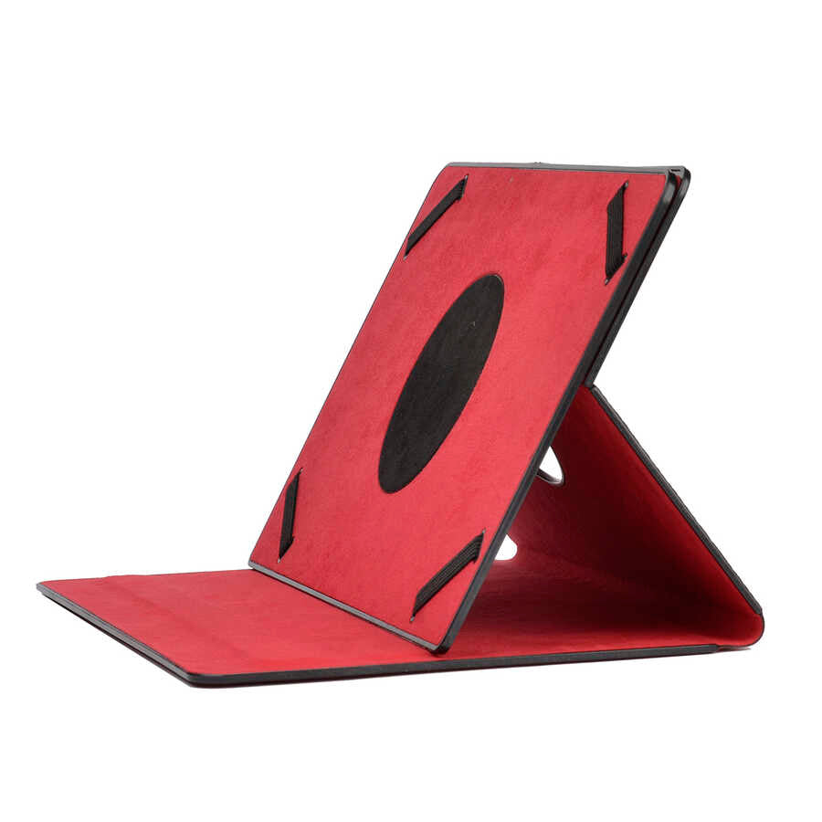 Zore Unik Universal 8 İnç Dönebilen Standlı Kılıf Kırmızı