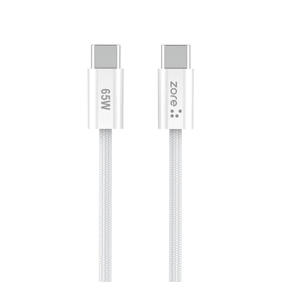 Zore Vol Series Type-C to Type-C PD Charging and Data Cable 65W 3A 1 Meter White