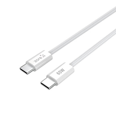 Zore Vol Series Type-C to Type-C PD Charging and Data Cable 65W 3A 1 Meter White