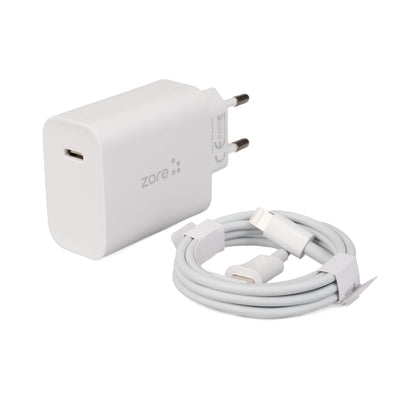 Zore XMac Series X7 Type-C to Lightning Home Charger 20W White