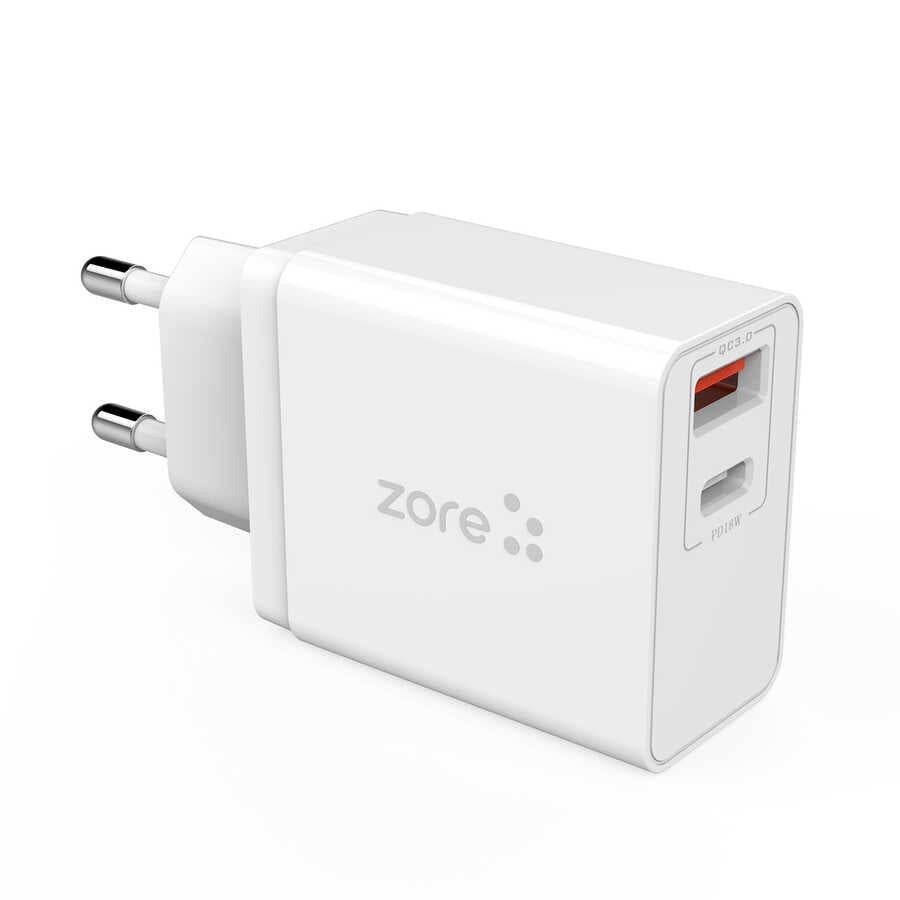 Zore XMac Serisi ZR-X2 PD To Lightning 2 in 1 Şarj Seti Beyaz