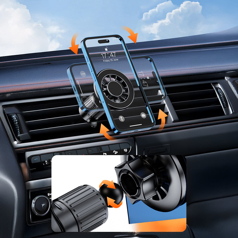 Zore YC-19 Magnetik 360 Derece Oynar Başlıklı Telefon Tutucu Havalandırma Tasarım Siyah