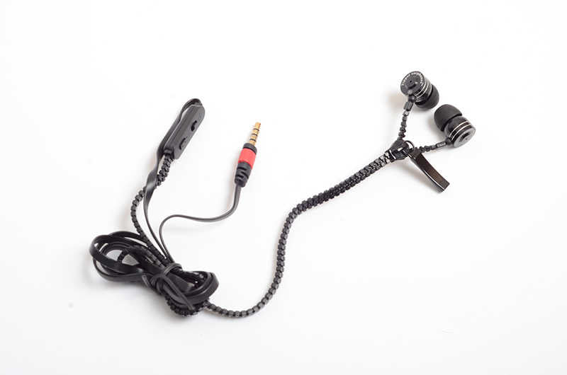 Zore Zipper Fermuar 3.5mm Kulaklık Siyah