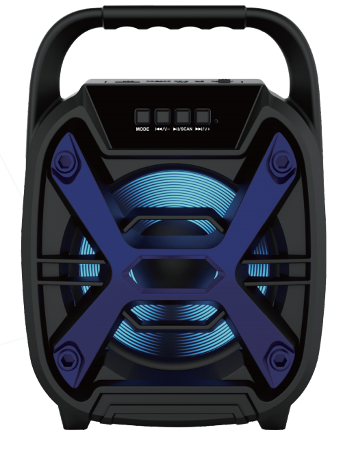 Zore ZQS-6110 Bluetooth Speaker With FM Radio Hoparlör Mavi