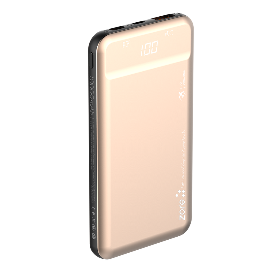 Zore ZR-1015 10000 Mah Powerbank Gold