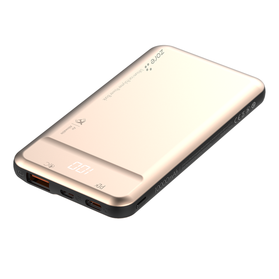 Zore ZR-1015 10000 Mah Powerbank Gold