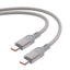 Zore ZR-44 Type-C to Type-C PD 100W Örgü Tasarımlı Hızlı Şarj Özellikli Data ve Şarj Kablosu 1M Gri