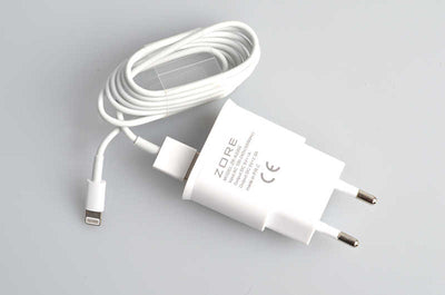 Zore ZR-A2000 2 Usb li Lightning Ev Şarj Seti Beyaz
