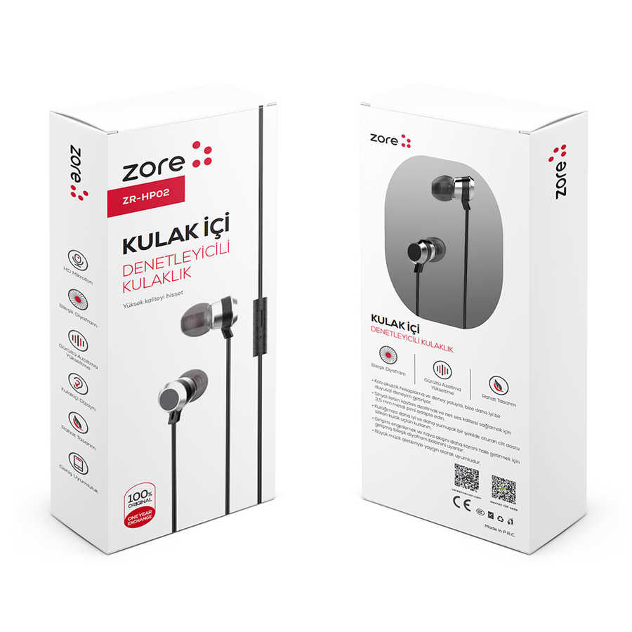 Zore ZR-HP02 3.5mm Kulaklık Siyah