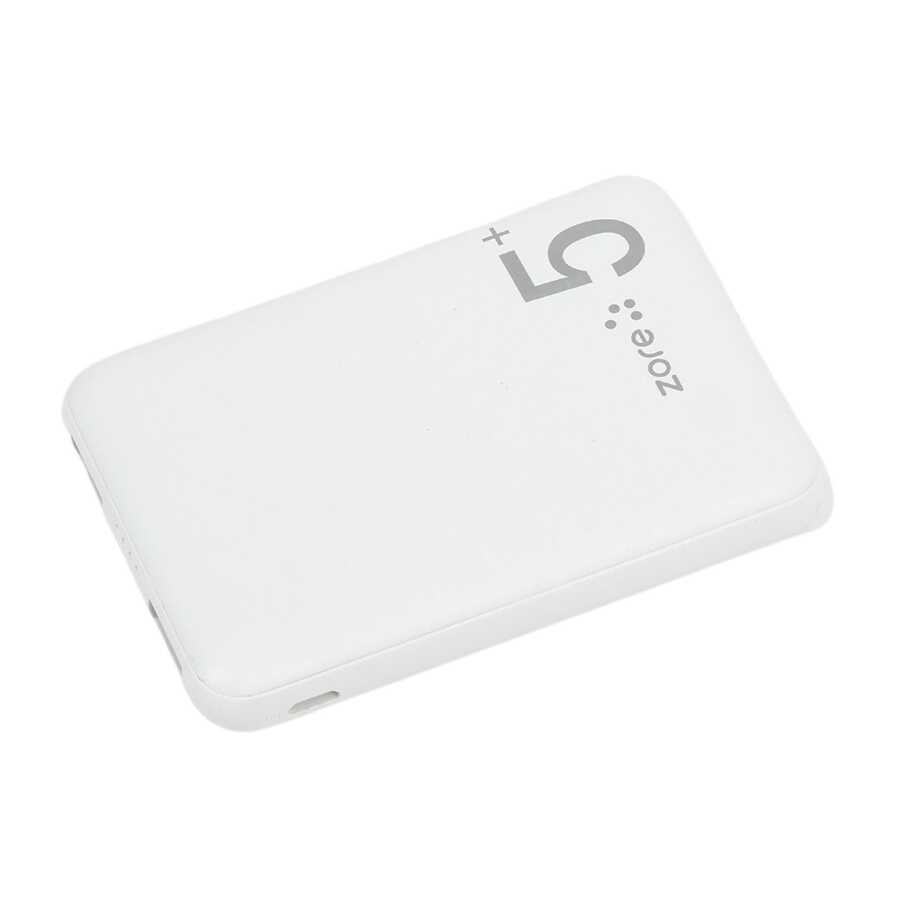 Zore ZR-PW04 Led Işıklı Taşınabilir Powerbank 5000 mAh Siyah